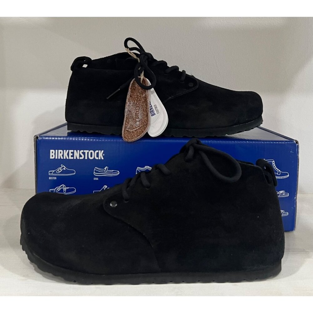 Birkenstock Dundee Size 38 Black Suede Chukka Regular Width Boston